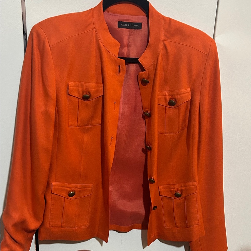 Valerie Stevens Women's Bold Orange Blazer
